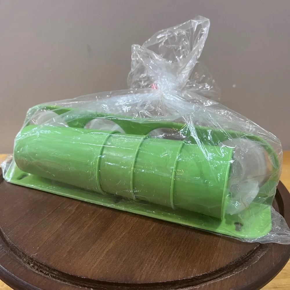Vtg Tupperware Spice Rack Shakers Lime Green Retro MCM Kitchen Storage Set 5pc